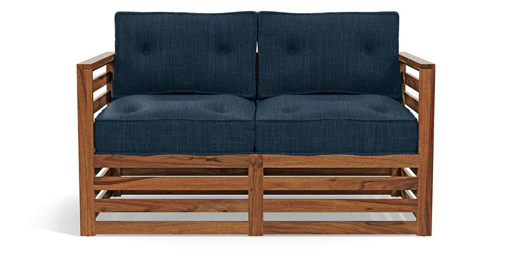 Raymond Wooden Sofa - Teak Finish (Indigo Blue)